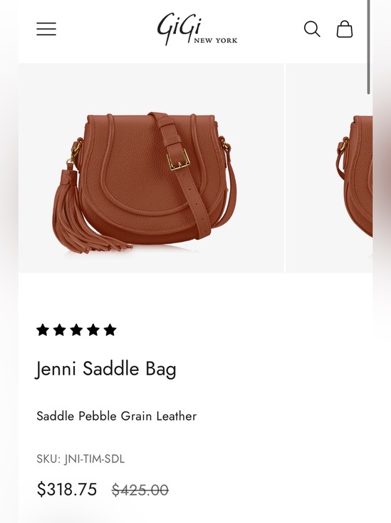 GiGi New York Handbags - GiGi New York Jenni Saddle Crossbody Bag - Saddle Brown